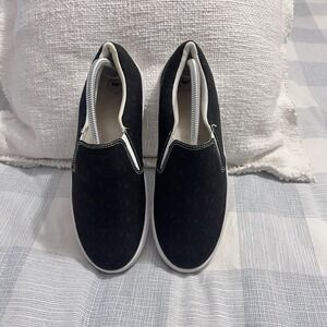 Fjolk Black Canvas Slip On‎ Shoes Mens 8.5